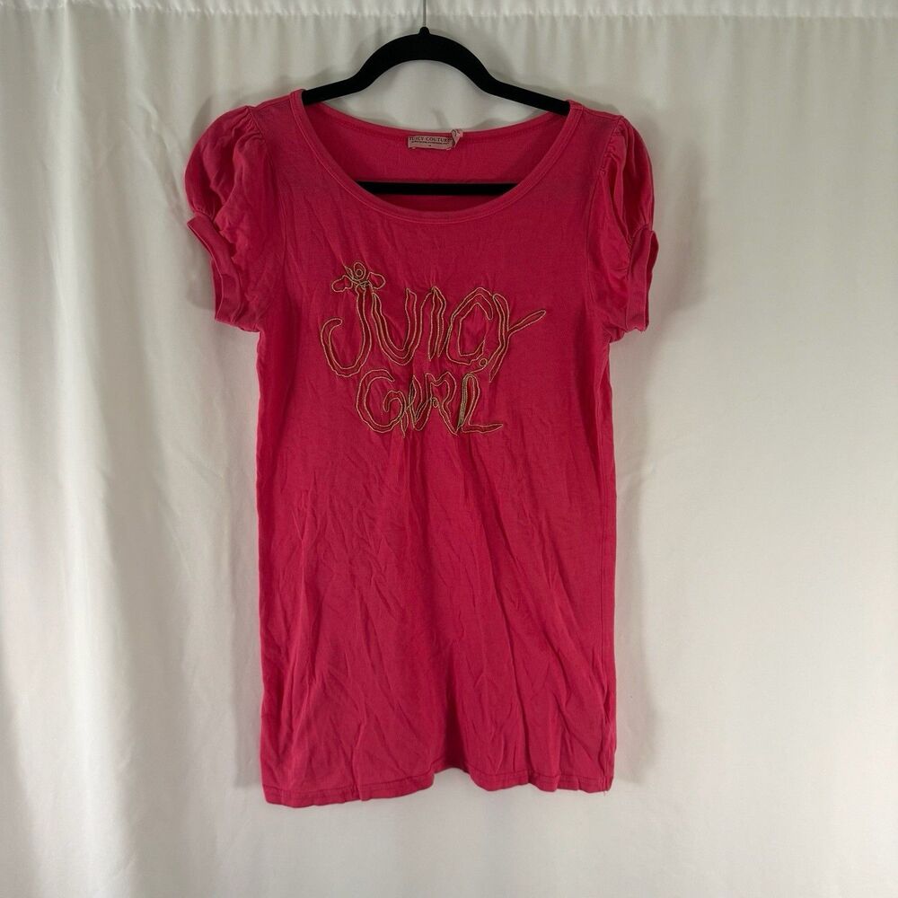 Juicy Couture Juicy Girl T-Shirt Women's Medium Pink Short Sleeve Round Neck